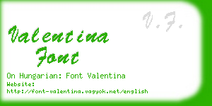 valentina font business card